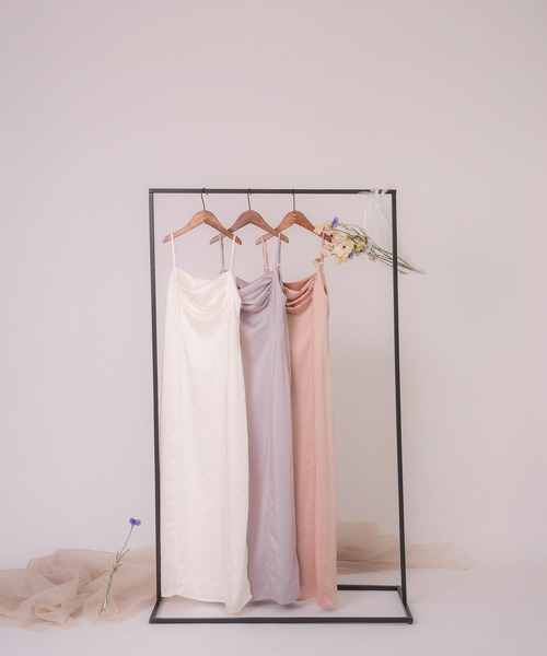 mideal ワンピース satin drape cami onepiece / サテンドレープ