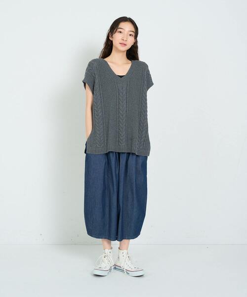 新品 ADIEU TRISTESSE アデュートリステス　コットンニット　ベスト ADIEU TRISTESSE｜アデュートリステスのベスト通販 - ZOZOTOWN