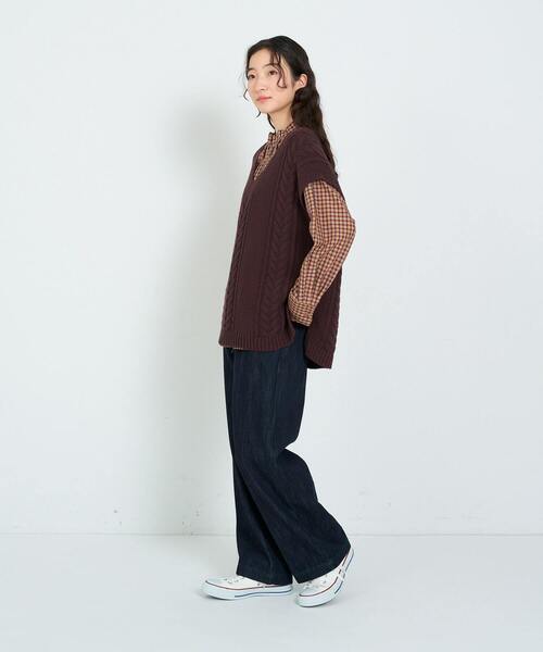 コンジェペイエ アデュートリステス conges payes ADIEU TRISTESSE *ウール混ニットポケットベスト*黒(33-2501-78)【70B52】 楽天市場】コンジェペイエ アデュートリステス conges payes
