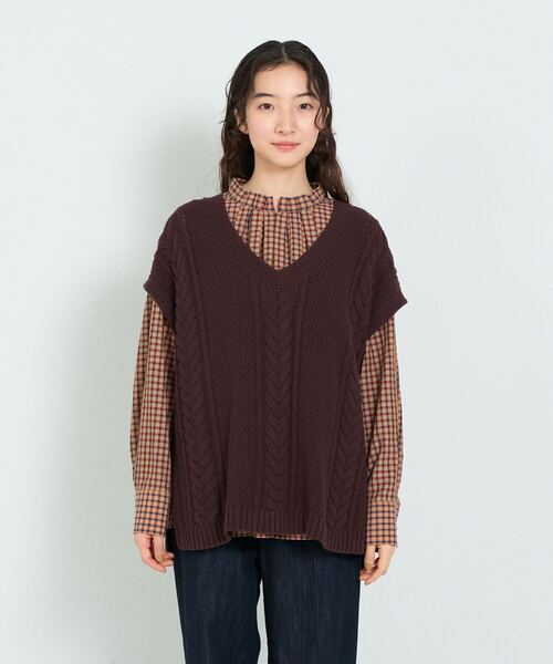 コンジェペイエ アデュートリステス conges payes ADIEU TRISTESSE *ウール混ニットポケットベスト*黒(33-2501-78)【70B52】 楽天市場】コンジェペイエ アデュートリステス conges payes