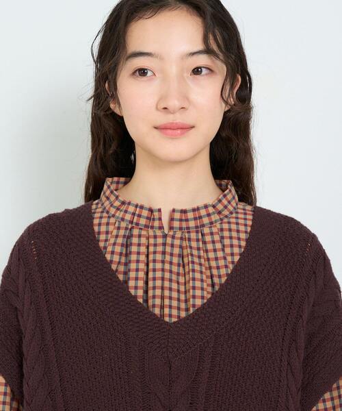 新品 ADIEU TRISTESSE アデュートリステス　コットンニット　ベスト ADIEU TRISTESSE｜アデュートリステスのベスト通販 - ZOZOTOWN