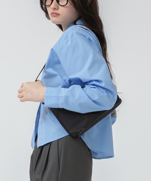 HEILIS（ヘイリス） ブラウス シャツ クロップド丈ロングスリーブ