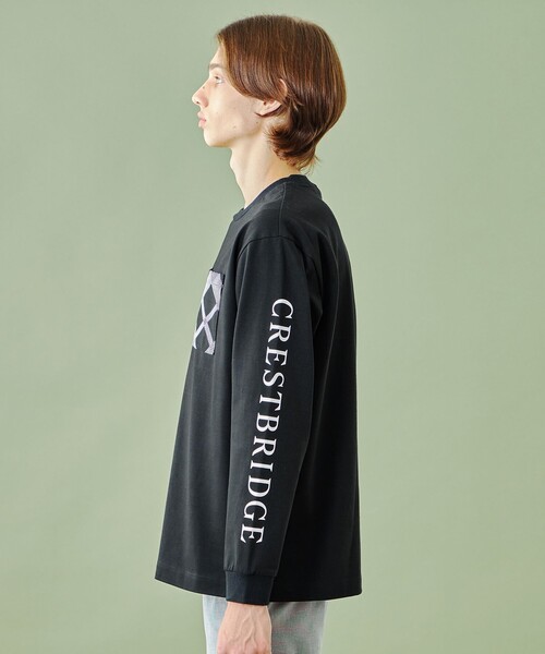 BLACK LABEL CRESTBRIDGE 長袖カットソー Lサイズ BLACK LABEL CRESTBRIDGE tシャツ 「WEB限定」ヘビーウェイト