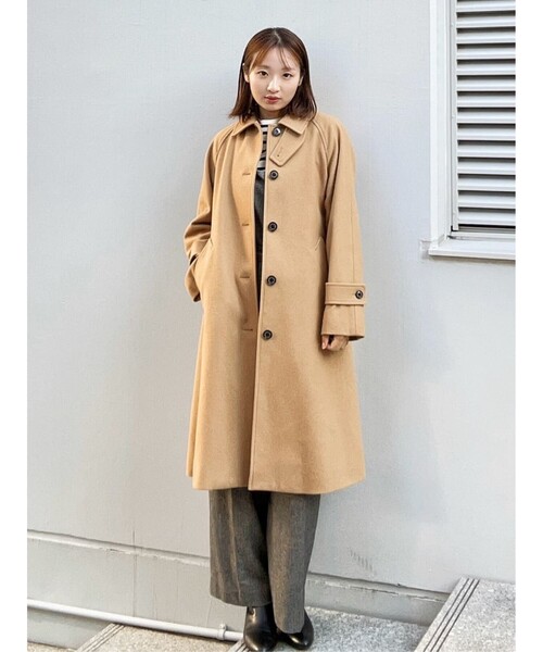 DAMA Collection ピンク ウールピーコート 11 ＡＲ　新品 ビーバースタンドカラーコート|allureville OFFICIAL SITE