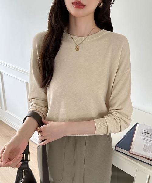 COCOMOMO ニット セーター 2025AW新色登場 オンオフ着回せる クルー