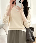 ニット セーター オンオフ着回せるきれいめニッ...の詳細画像2