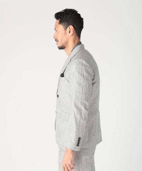 MEN'S BIGI ジャケット テーラードジャケット コットンリネン