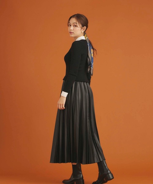 Edit Sheen（エディットシーン） スカート フェイクレザーミディ