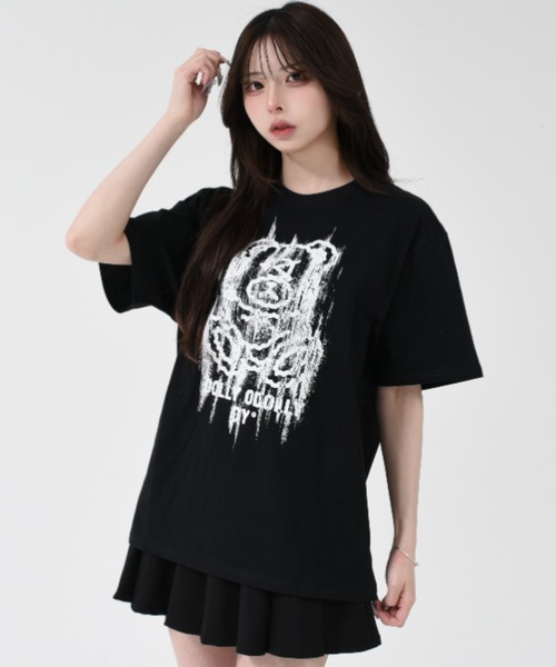 tシャツ 「OY/オーワイ」 GLITCHY DOLLY ODOLLY TEE/グリッチドリーオードリー半袖Tシャツ レディース メンズ