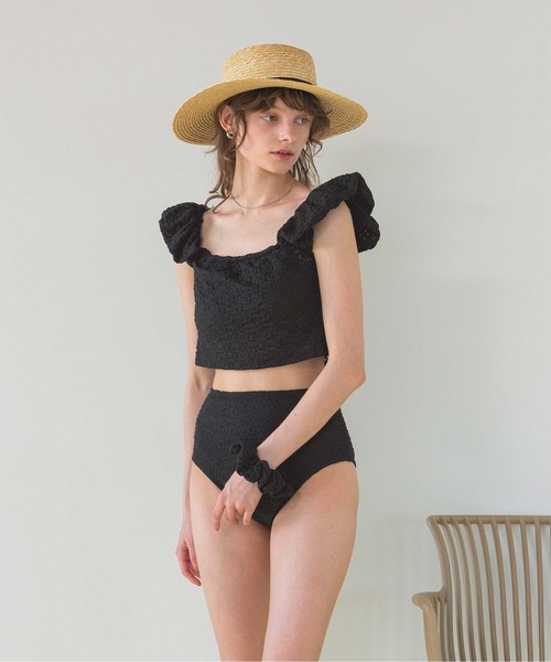 レースオフショルビキニ SEA DRESS 水着 シュシュ付レースオフショルダービキニ/セット