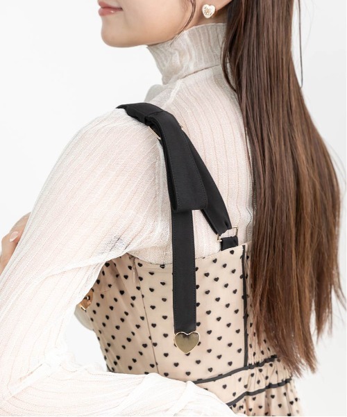 RANDA ワンピース 「HEART COLLECTION」ハートチュールロング