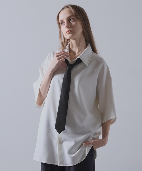 CLEL（クレイル） ネクタイ 「CLEL」Wool Silk Jacquard Narrow Tie