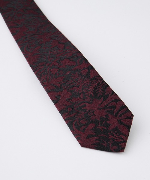 CLEL ネクタイ 「CLEL」Wool Silk Jacquard Narrow Tie / ウール
