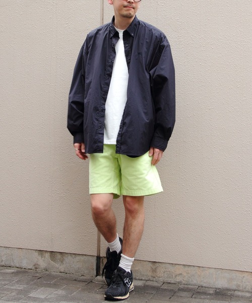 GYMPHLEX（ジムフレックス） シャツ ナイロンボタンダウンシャツロング