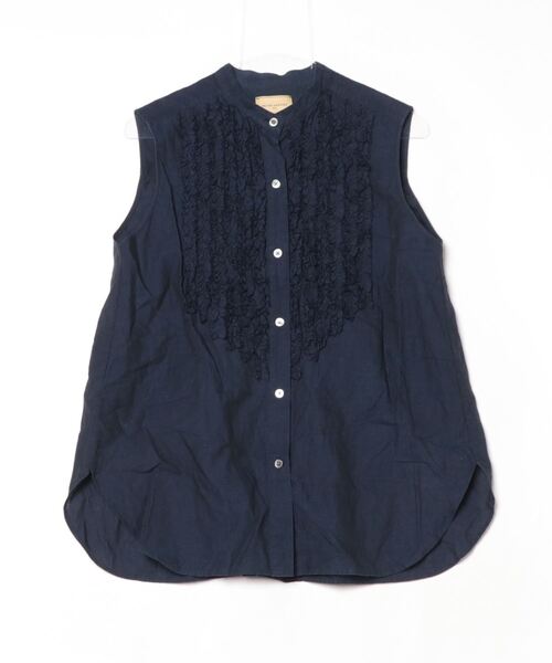 UNITED ARROWS フリルノースリーブ　ベストネイビー UNITED ARROWS｜ミニマル フリル ベスト | Rakuten Fashion(楽天