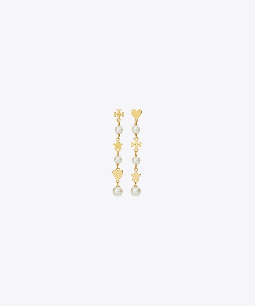 優雅に揺らめく*TORYBURCH* キラ パール ピアス *連なるデザイン TORY BURCH ピアス キラ パール リニア レディース : ZOZOTOWN