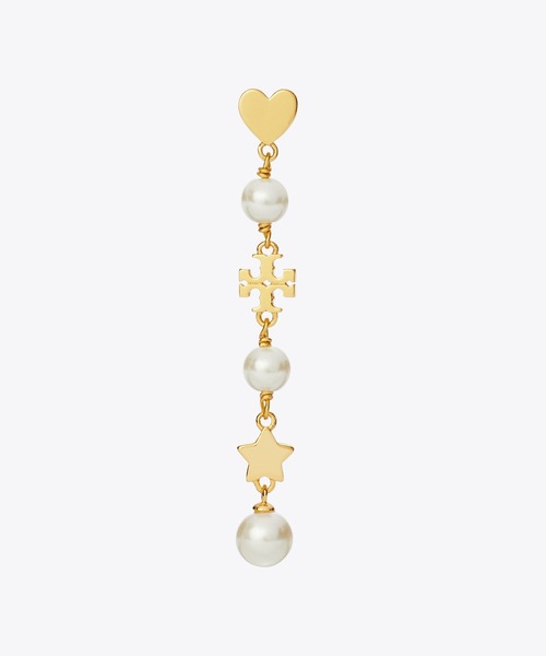 優雅に揺らめく*TORYBURCH* キラ パール ピアス *連なるデザイン TORY BURCH ピアス キラ パール リニア レディース : ZOZOTOWN
