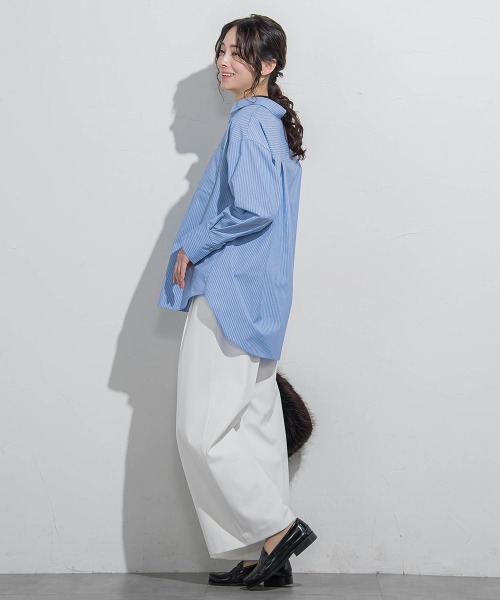 LAUTREAMONT パンツ 2WAYツイル配色ボタンパンツ「洗濯機で