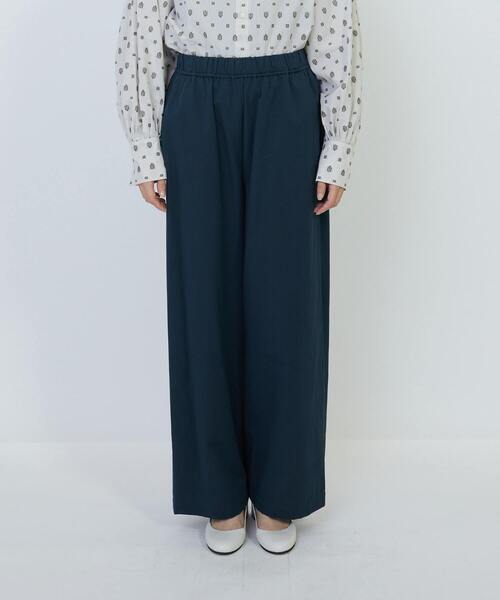 リズページ LOISIR パンツ コットンリネンツイルワイドパンツ レディース