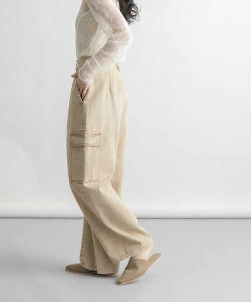 ジーンズ デニム デニムパンツ カーブカーゴデニム レディース | KBF | 03