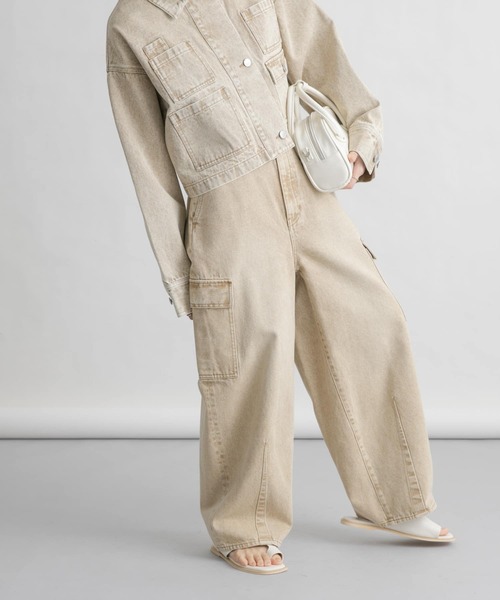 ジーンズ デニム デニムパンツ カーブカーゴデニム レディース | KBF | 06