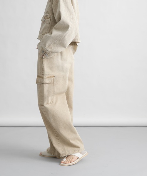 ジーンズ デニム デニムパンツ カーブカーゴデニム レディース | KBF | 09