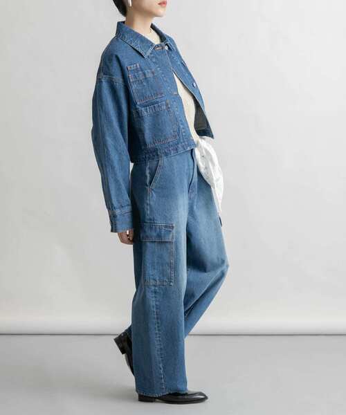 ジーンズ デニム デニムパンツ カーブカーゴデニム レディース | KBF | 15