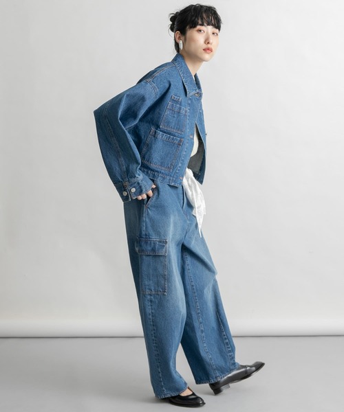 ジーンズ デニム デニムパンツ カーブカーゴデニム レディース | KBF | 16