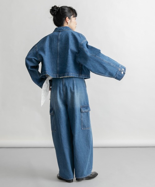 ジーンズ デニム デニムパンツ カーブカーゴデニム レディース | KBF | 17