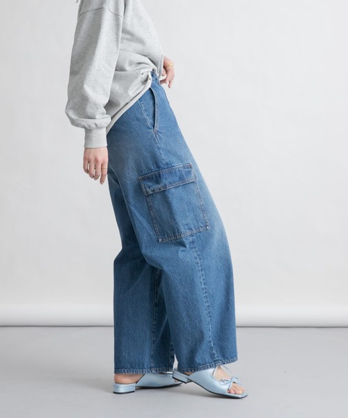 ジーンズ デニム デニムパンツ カーブカーゴデニム レディース | KBF | 18
