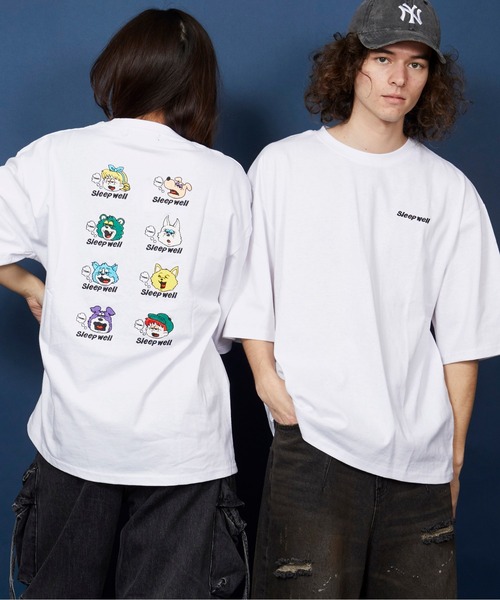 R M ホワイト オーバーサイズ Tシャツ 8.2オンス オーガニックコットン Tシャツ | ビッグサイズ | 1枚