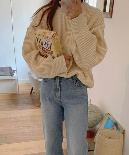 「Chaco closet」 「inolve」長袖ニット FREE ブルー レディース_画像2