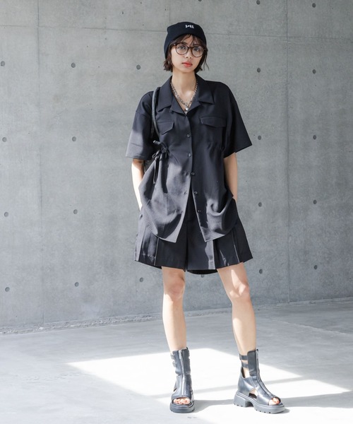 【関税込・国内発送】ハイウエスト プリーツ ショーツ PAGEBOY パンツ ハイウエストプリーツショートパンツ レディース