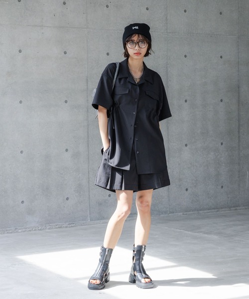 PAGEBOY パンツ ハイウエストプリーツショートパンツ レディース