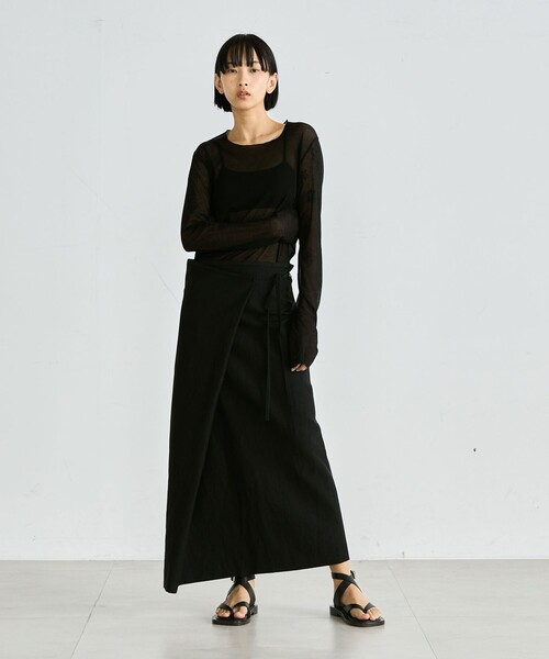 tシャツ シアーフライスロングスリープルオーバー レディース allureville tシャツ シアーフライスロングスリープルオーバー