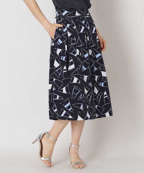 TO BE CHIC スカート セイルプリント タックスカート : ZOZOTOWN