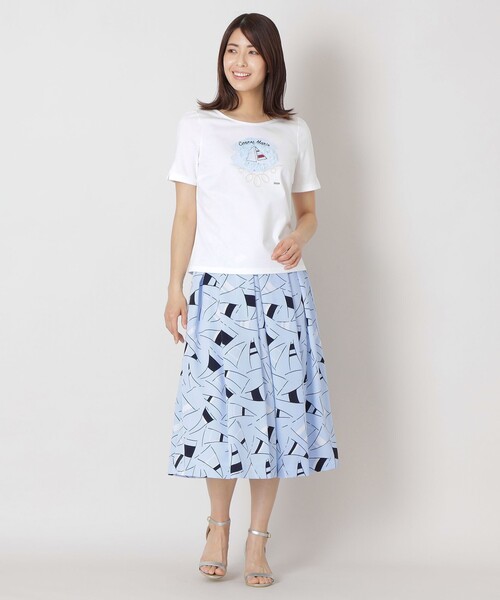 TO BE CHIC スカート セイルプリント タックスカート : ZOZOTOWN