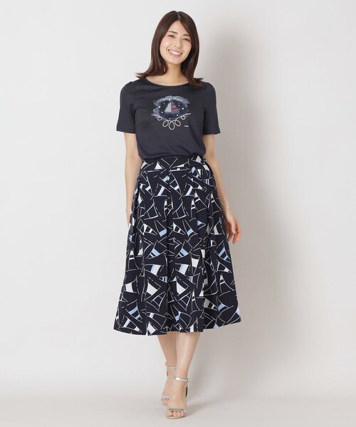 TO BE CHIC スカート セイルプリント タックスカート : ZOZOTOWN