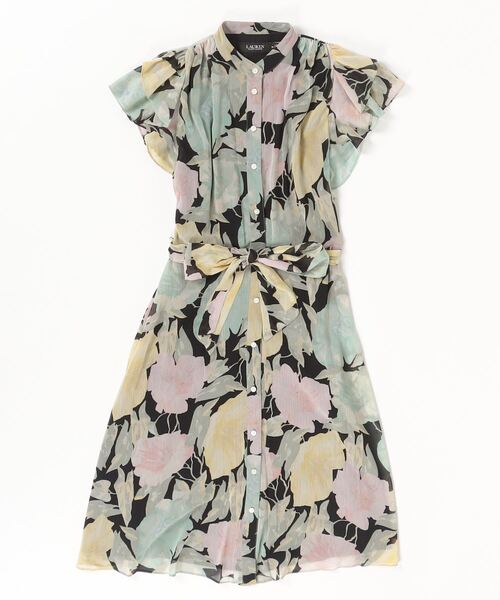 【新品】LAUREN RALPH LAUREN ジョーゼットドレス　0 Lauren Ralph Lauren ジョーゼット ドレス | ブルー | FARFETCH JP