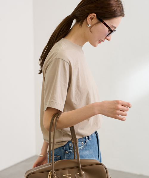 FRAMeWORK tシャツ ATON/エイトン FRESCA NUBUCK MOCKNECK T