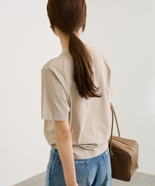 エイトン FRESCA NUBUCK MOCKNECK Tシャツ FRESCA NUBUCK | モックネックTシャツ / ATON | ファッション