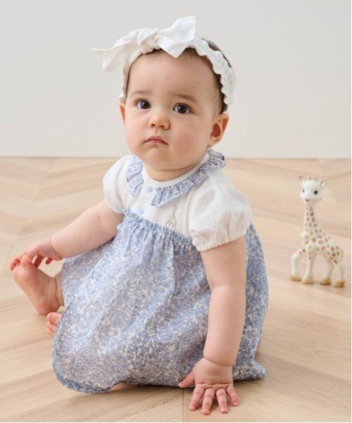 SOPHIE LA GIRAFE（キリンのソフィー） ベビー服 ロンパース 小花柄 