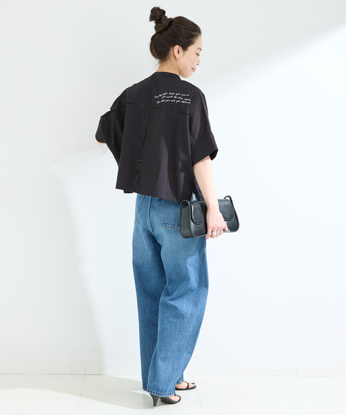 B.C STOCK ブラウス シャツ 手洗い可 / リネン混エンブロイ