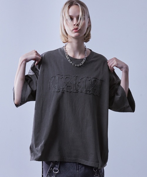 Loose（ルース） tシャツ ヴィンテージ ダメージ立体ロゴTシャツ