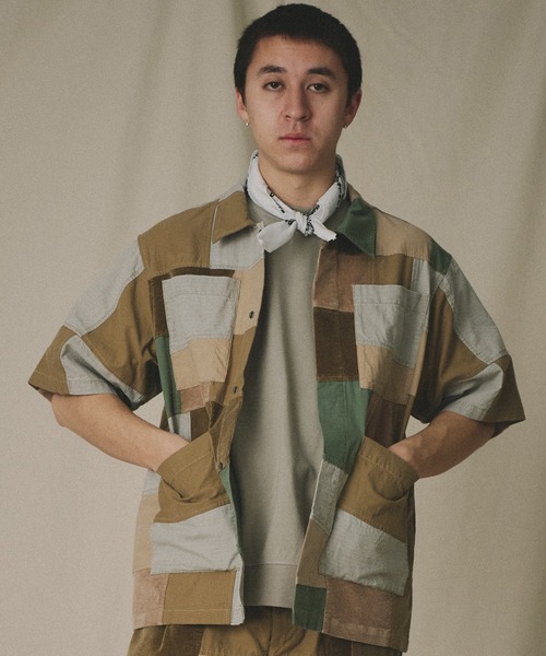 シャツ Universal Style Wear パッチワーク メンズ レディース