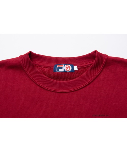 「FILA」 スウェットカットソー M レッド メンズ