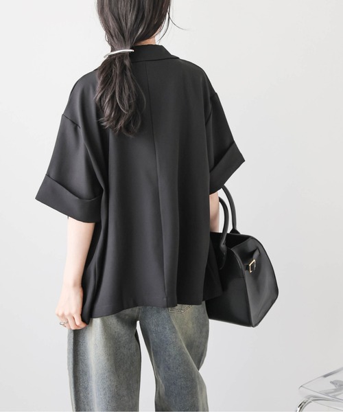 La-gemme コート アウター ハーフスリーブジャケット レディース