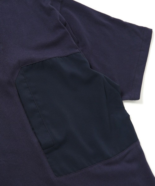 「NANO universe」 半袖Tシャツ M ネイビー メンズ