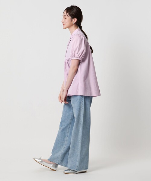 Batsheva エンブロイダリー シャツ 水色 ブルー Liberty Print Shirt