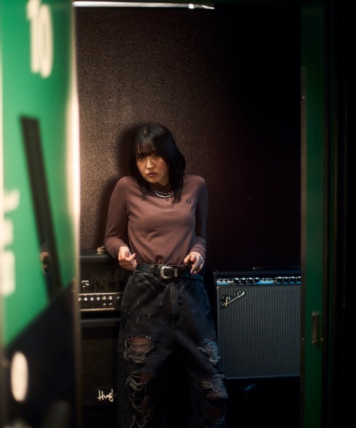 FRED PERRY 長袖ポロシャツピンク ＊他サイトで無断転載されています FRED PERRY 「FRED PERRY」 長袖ポロシャツ 8 ピンク レディース